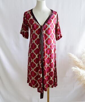 Silk Retro Abstract Twee Mini dress size S